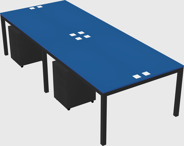 Shared rectangular desk