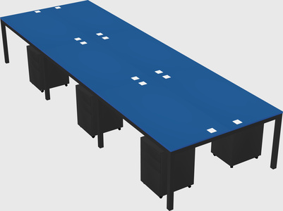 Shared rectangular desk