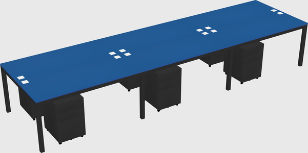 Shared rectangular desk