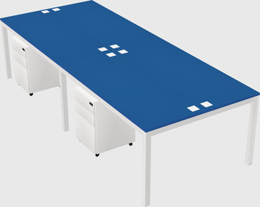 Shared rectangular desk