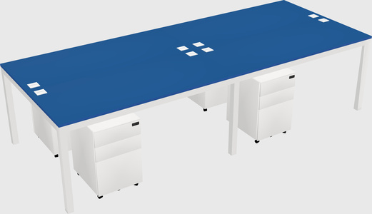 Shared rectangular desk