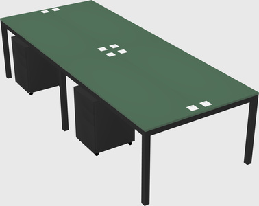 Shared rectangular desk