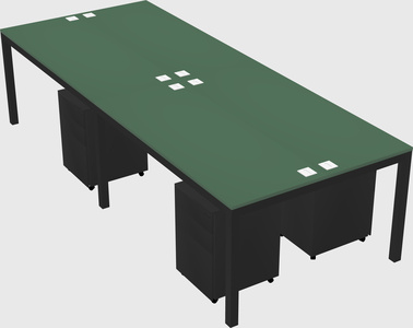 Shared rectangular desk