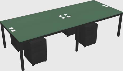Shared rectangular desk