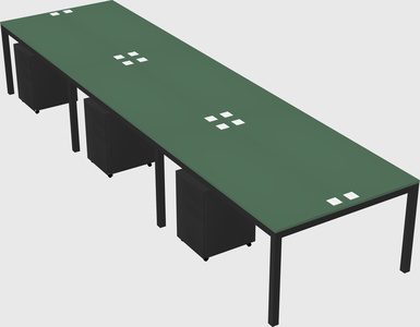 Shared rectangular desk