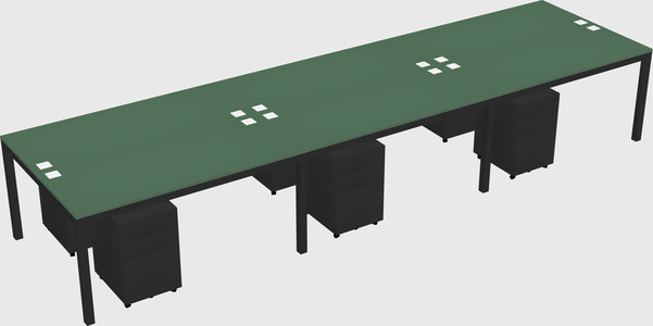 Shared rectangular desk