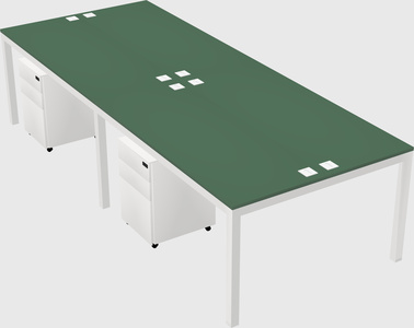 Shared rectangular desk