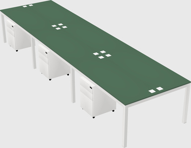 Shared rectangular desk