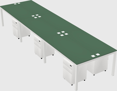 Shared rectangular desk