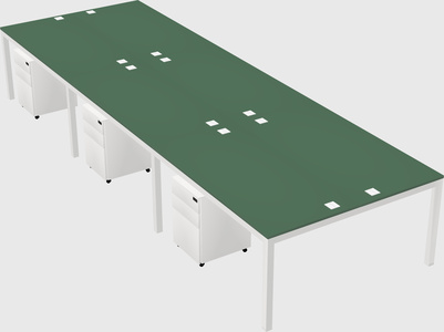 Shared rectangular desk