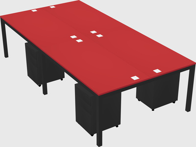 Shared rectangular desk