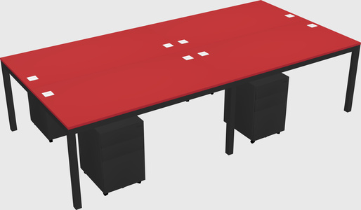 Shared rectangular desk