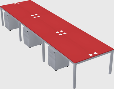 Shared rectangular desk