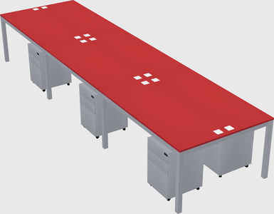 Shared rectangular desk