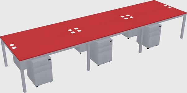 Shared rectangular desk