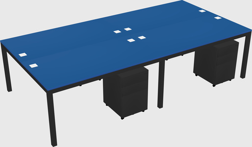 Shared rectangular desk