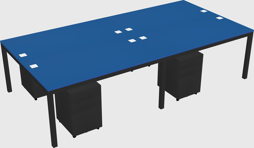 Shared rectangular desk