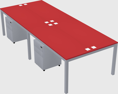 Shared rectangular desk