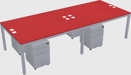 Shared rectangular desk