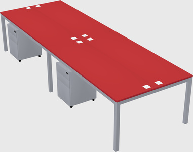 Shared rectangular desk