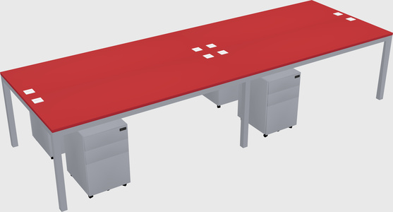 Shared rectangular desk