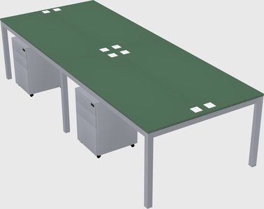 Shared rectangular desk