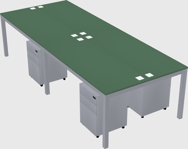 Shared rectangular desk