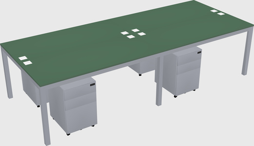 Shared rectangular desk