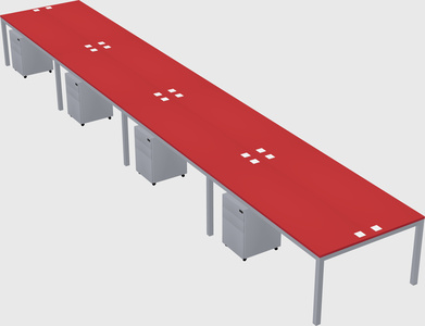 Shared rectangular desk