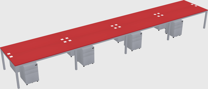 Shared rectangular desk
