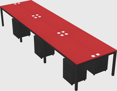 Shared rectangular desk