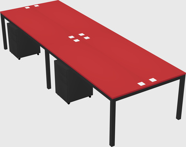 Shared rectangular desk