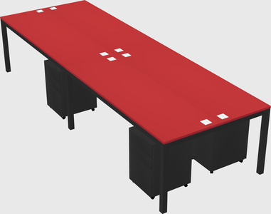 Shared rectangular desk