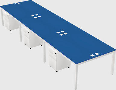 Shared rectangular desk