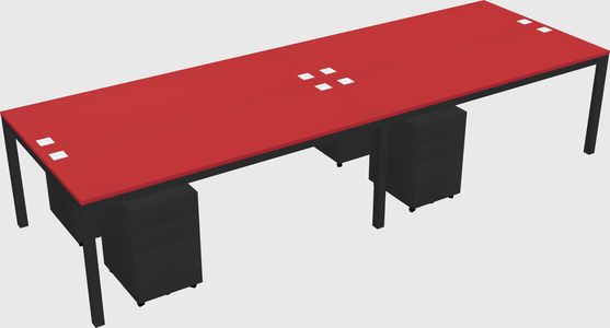 Shared rectangular desk