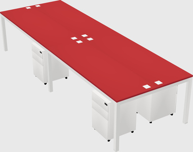 Shared rectangular desk