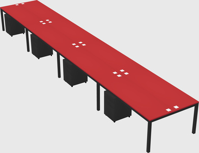 Shared rectangular desk