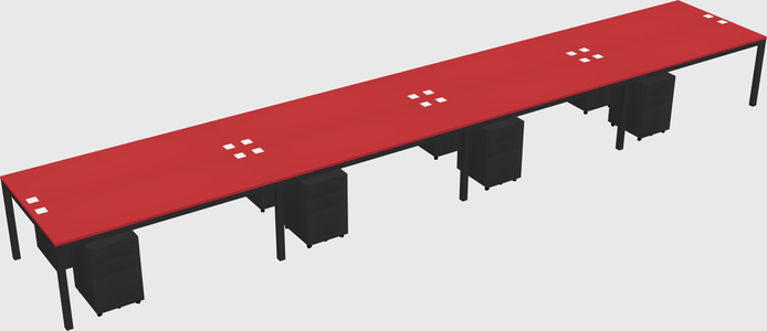 Shared rectangular desk