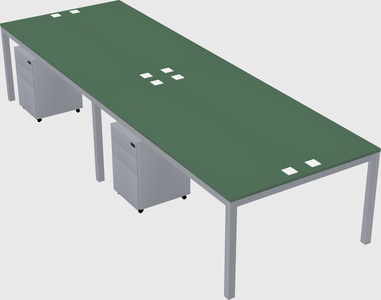 Shared rectangular desk