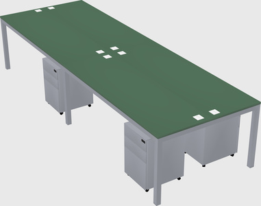 Shared rectangular desk