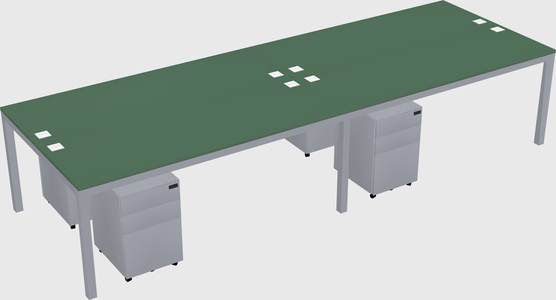 Shared rectangular desk