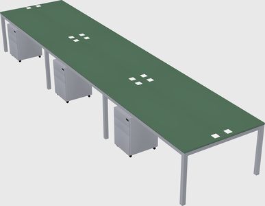 Shared rectangular desk