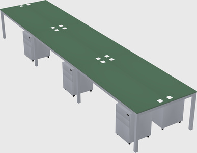 Shared rectangular desk