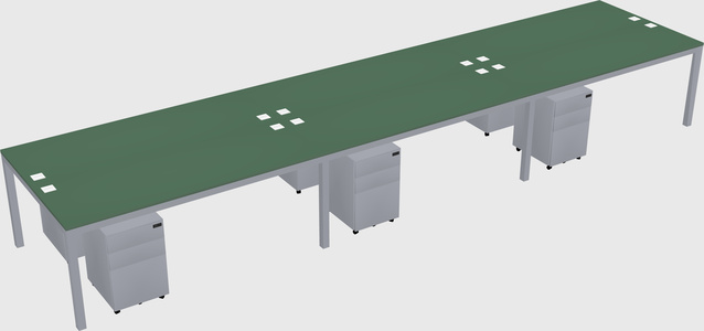 Shared rectangular desk