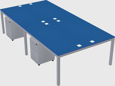 Shared rectangular desk