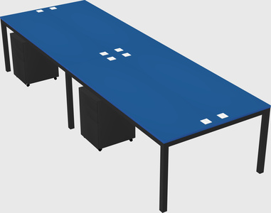 Shared rectangular desk
