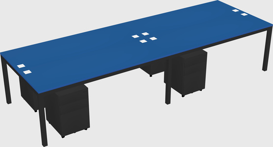 Shared rectangular desk
