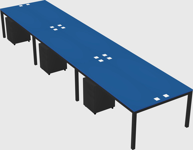 Shared rectangular desk