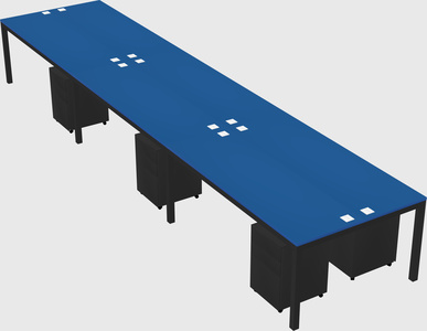 Shared rectangular desk