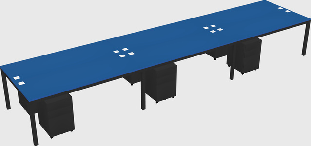 Shared rectangular desk